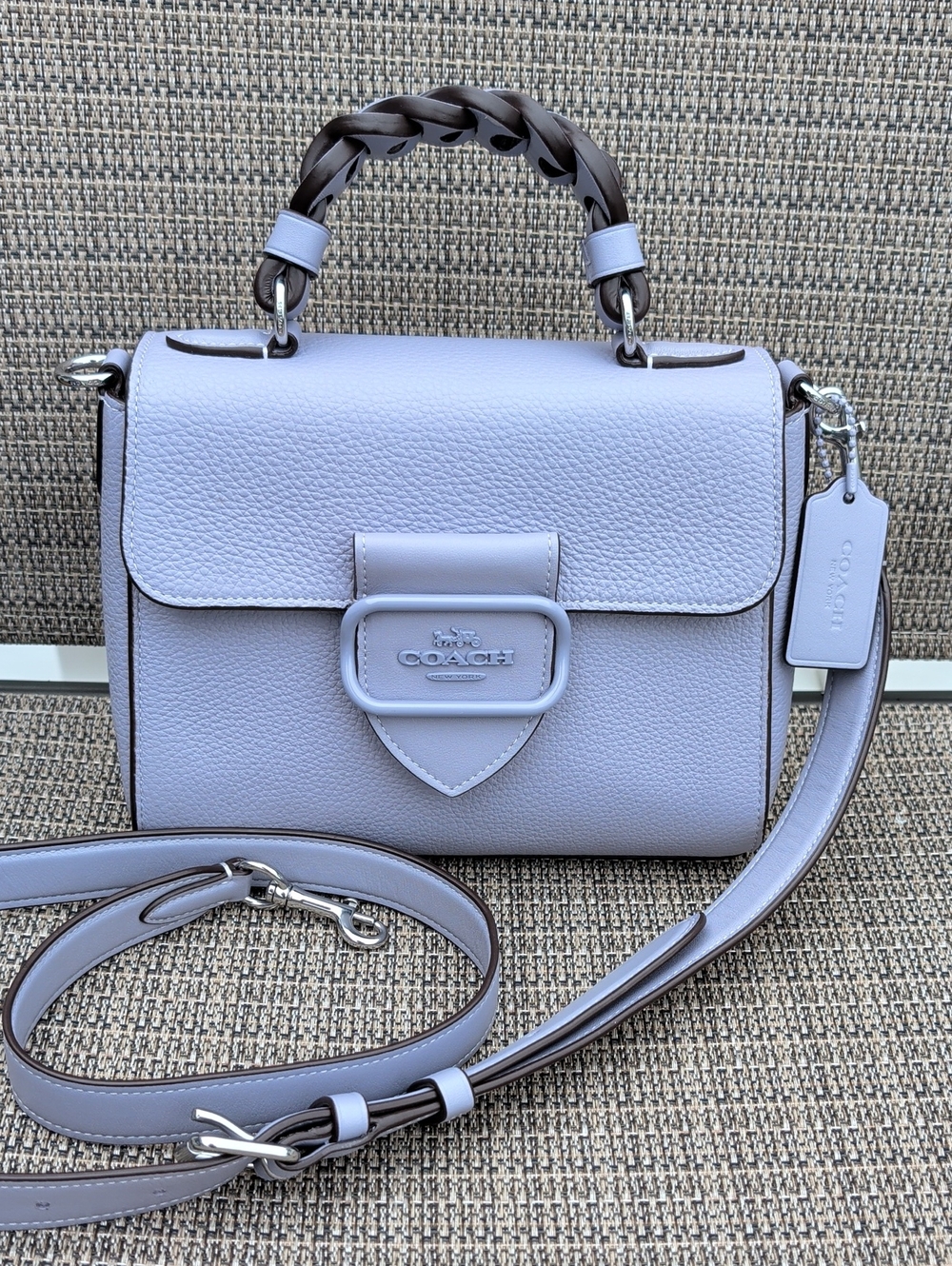 COACH Morgan Top-Handle Satchel With Crossbody Strap (CJ618) EUC